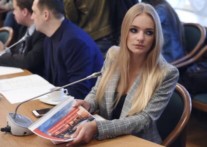 Elizaveta Peskova, becaria en el Parlamento Europeo y hija del portavoz de Vladímir Putin, en una imagen de 2017.