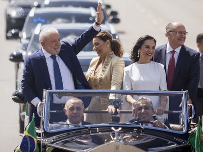 Luiz Inacio Lula da Silva, a su llegada a la ceremonia en Brasilia.