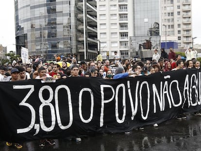 Ato do MPL, na semana passada em São Paulo.