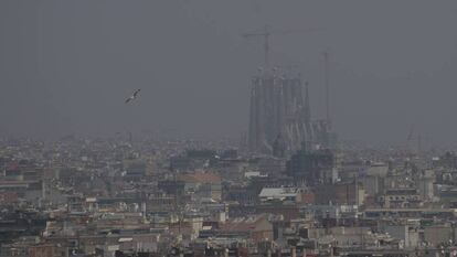 Pollution in Barcelona in July 2019.