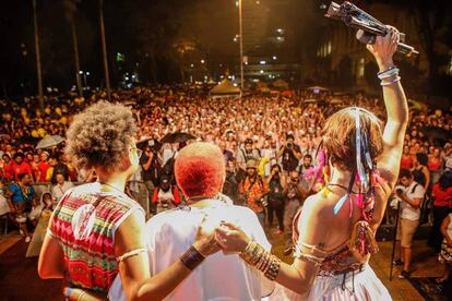 Show do Ilu Obá De Min na Praça da República no ano passado.