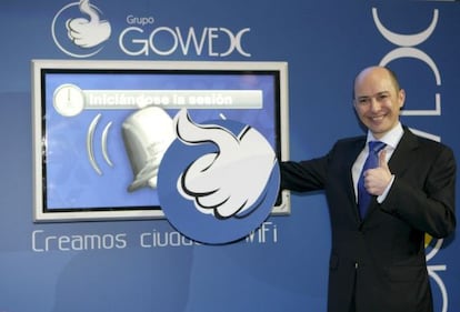 Jenaro García, presidente de Gowex, cuando la empresa salió a Bolsa