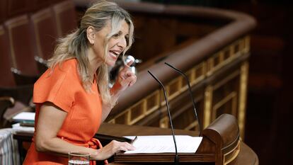 Yolanda Díaz interviene en la sesión control al Ejecutivo