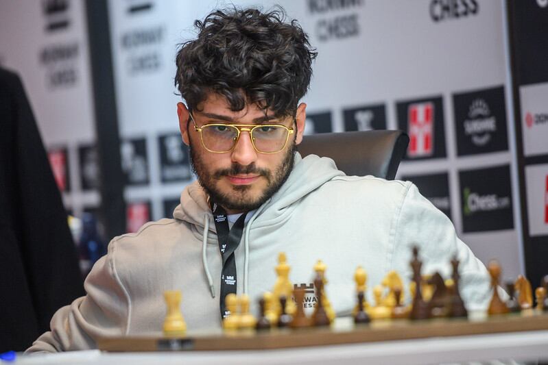 Alireza Firouzja, durante la partida de la segunda ronda frente al indio Rameshbabu Praggnanandhaa, este martes en Oslo