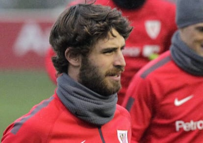 Yeray, durante un entrenamiento en una foto de archivo