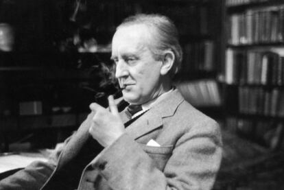 Retrato de J.R.R. Tolkien.