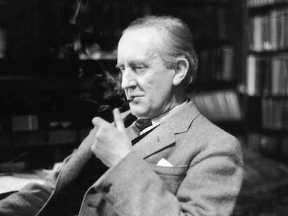 Retrato de J.R.R. Tolkien.