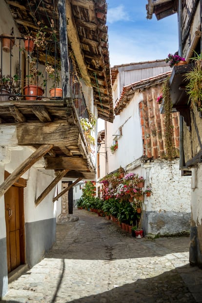 Una calle del barrio judío de Hervás.