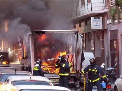 Incendio de un camión