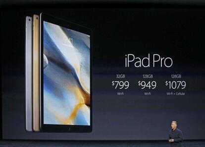 El iPad Pro con sus tres modelos y precios.