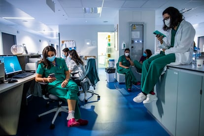 Servicio de guardia de Ginecología y Obstetricia en el Hospital General Universitario de Toledo, en un momento de falta de actividad médica.
