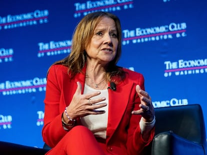 La presidenta y consejera delegada de General Motors, Mary Barra, durante un acto en Washington en diciembre pasado.