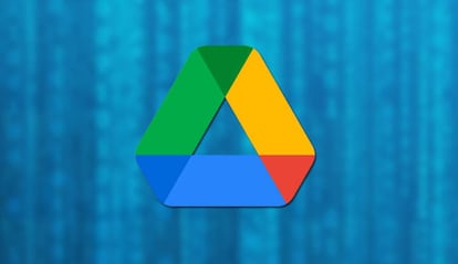 Logo de Google Drive con fondo azul