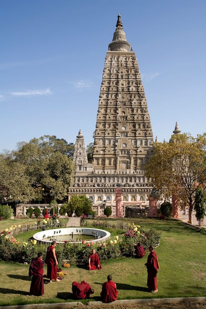 El templo de Mahabodhi en Bodhgaya.