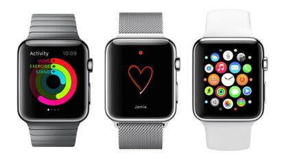 Imágenes de distintos modelos del nuevo Apple Watch.