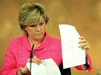 Pilar del Castillo, ministra de Educación y Cultura.