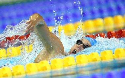 Belmonte, durante la final de 1.500m.