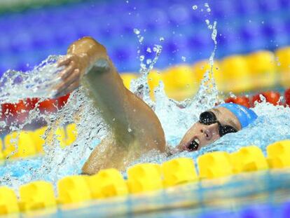 Belmonte, durante la final de 1.500m.