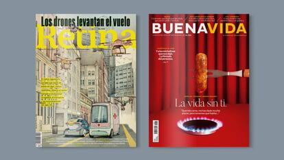 Portadas de los últimos números de las revistas Retina y Buena Vida. 