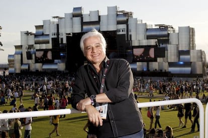 Roberto Medina, ante el Escenario Mundo de Rock in Rio Madrid