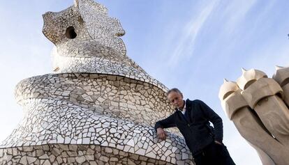 El escritor italiano Erri De Luca en La Pedrera de Barcelona. 