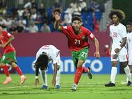 Jugadores de Nueva Caledonia en Qatar, en noviembre de 2025.