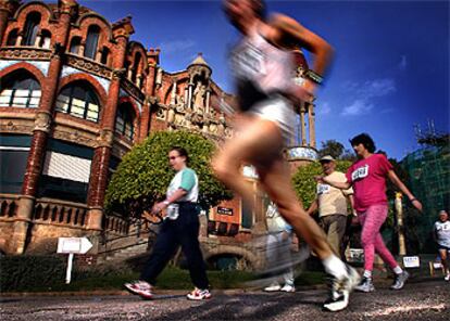 Carrera para pacientes con dolencias cardiacas organizada por el hospital de Sant Pau de Barcelona.