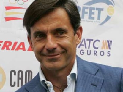 Sánchez Vicario, cuando fue presentado como capitán de la Davis.