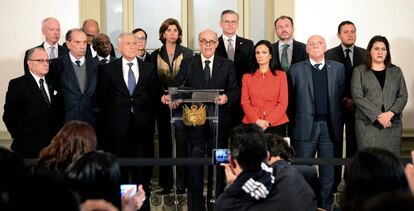 Los representantes de países latinoamericanos reunidos el martes en Lima.
