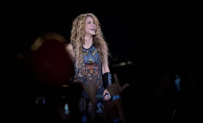 Shakira durante el concierto en el Wizink Center.