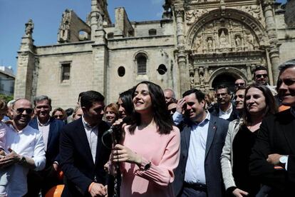 Inés Arrimadas, este lunes en el Puerto de Santa María.