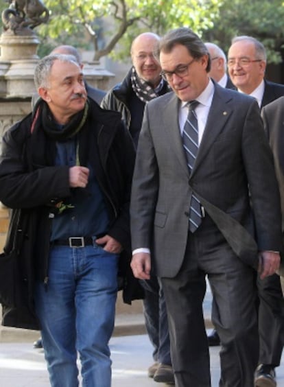 El president de la Generalitat, Artur Mas (dreta).