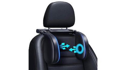 accesorios para el interior del coche: sujeta cabezas confeccionado en tejido transpirable.