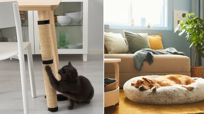 Detalle de dos de los accesorios que pueden encontrarse en Ikea para mascotas. IKEA.