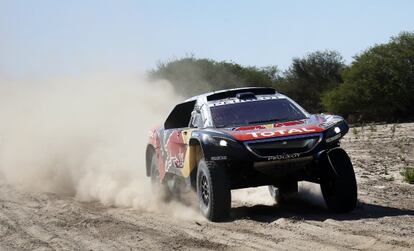 Sainz, durante la novena etapa.