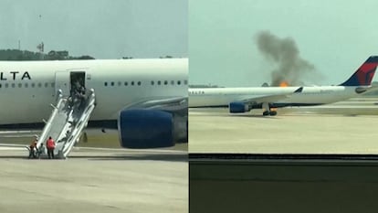 Incendio en el Aeropuerto Internacional de Orlando, el 21 de abril 2025.