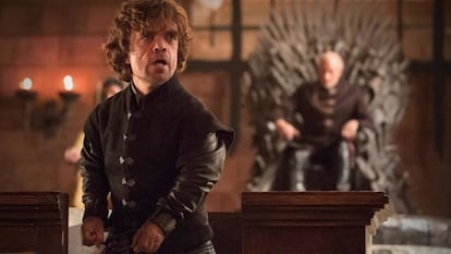 O ator interpretando Tyrion Lannister, o personagem de ‘Game of Thrones’ que fez dele uma celebridade.