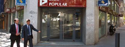 Una oficina de Banco Popular, en Madrid.