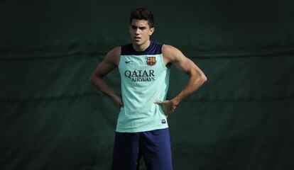 Bartra, en un entrenamiento de esta temporada.