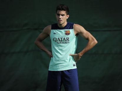 Bartra, en un entrenamiento de esta temporada.