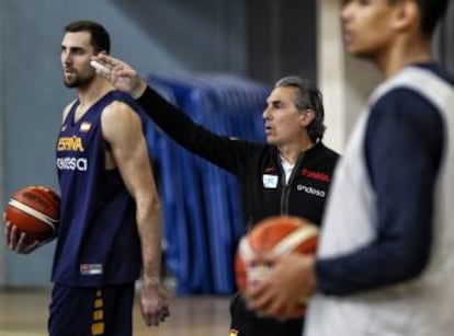 Scariolo, durante un entrenamiento