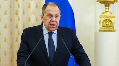 El ministro de Exteriores ruso, Serguéi Lavrov, el pasado lunes en Moscú.