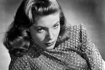 La actriz Lauren Bacall, en los años cuarenta.