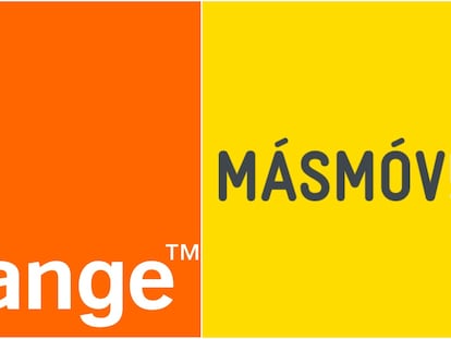 Logos de Orange y MásMóvil.