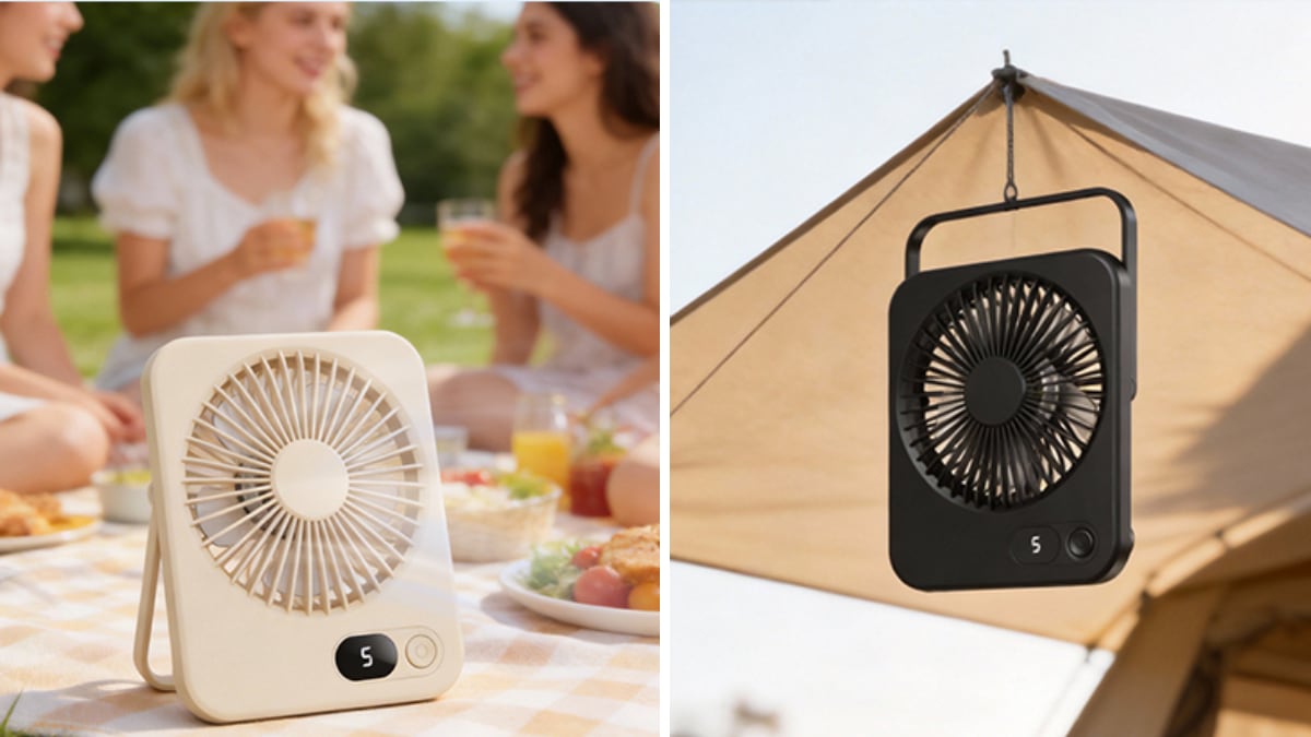 Ventilador ultrafino, ligero y compacto.