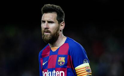 Messi, durante un partido de esta temporada. 