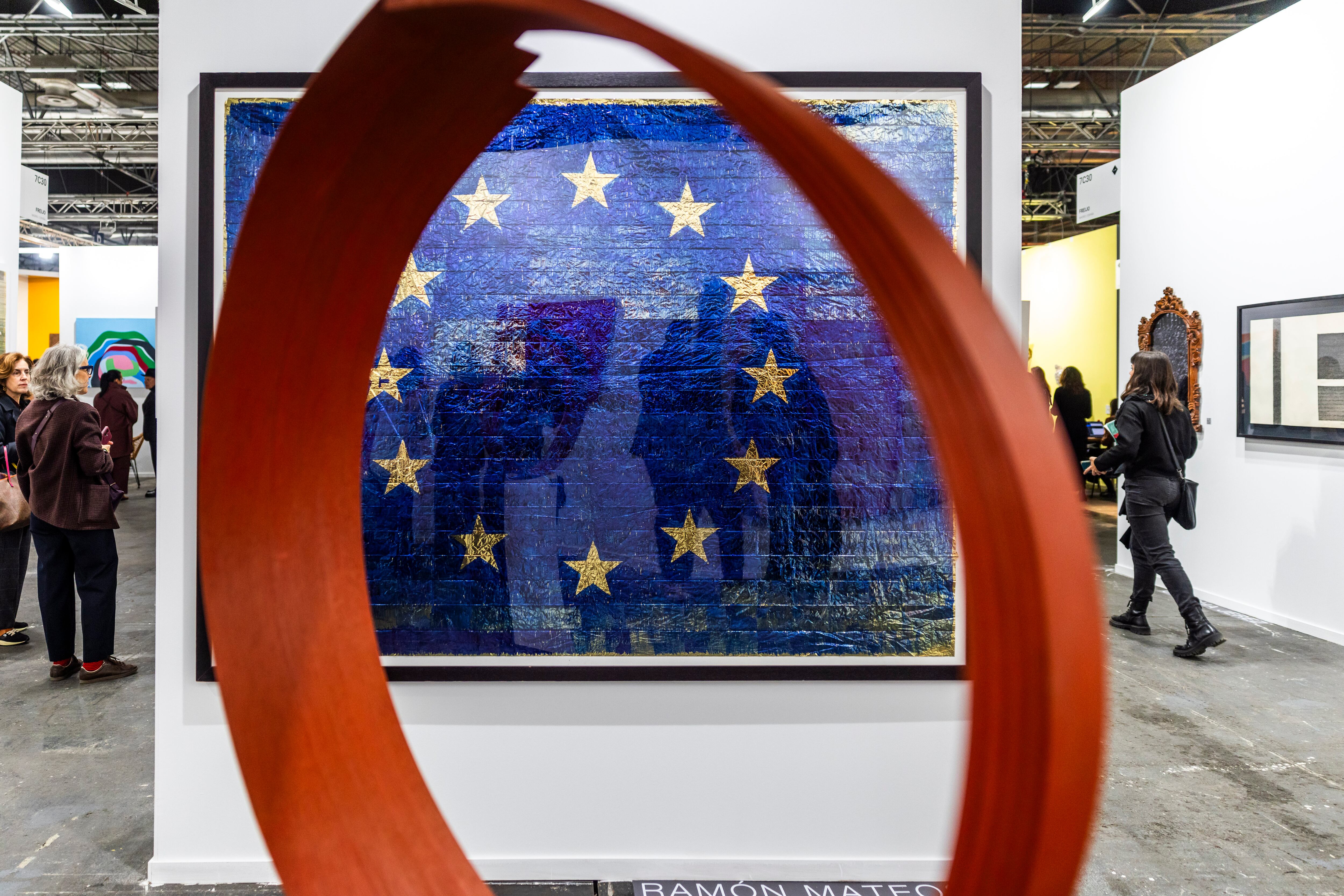 La obra 'Fortaleza Europea' de Ramón Mateos en el stand Freijo Gallery, en la Feria de ARCO.