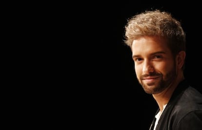 Pablo Alborán, en la presentación de su nuevo disco en el Teatro Real.