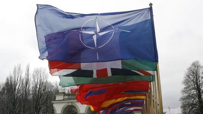 Banderas de la OTAN y de sus pa&iacute;ses miembros.