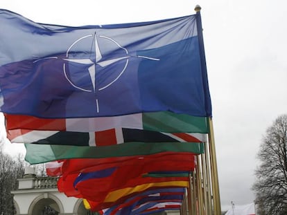 Banderas de la OTAN y de sus pa&iacute;ses miembros.
